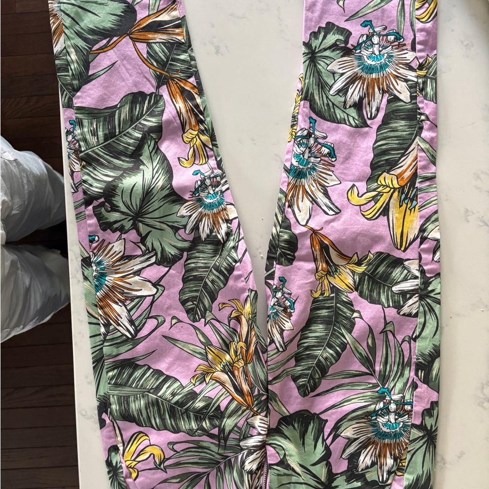 Floral Tropical Print Pants